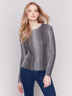 Space Dye Yarn Crop Sweater