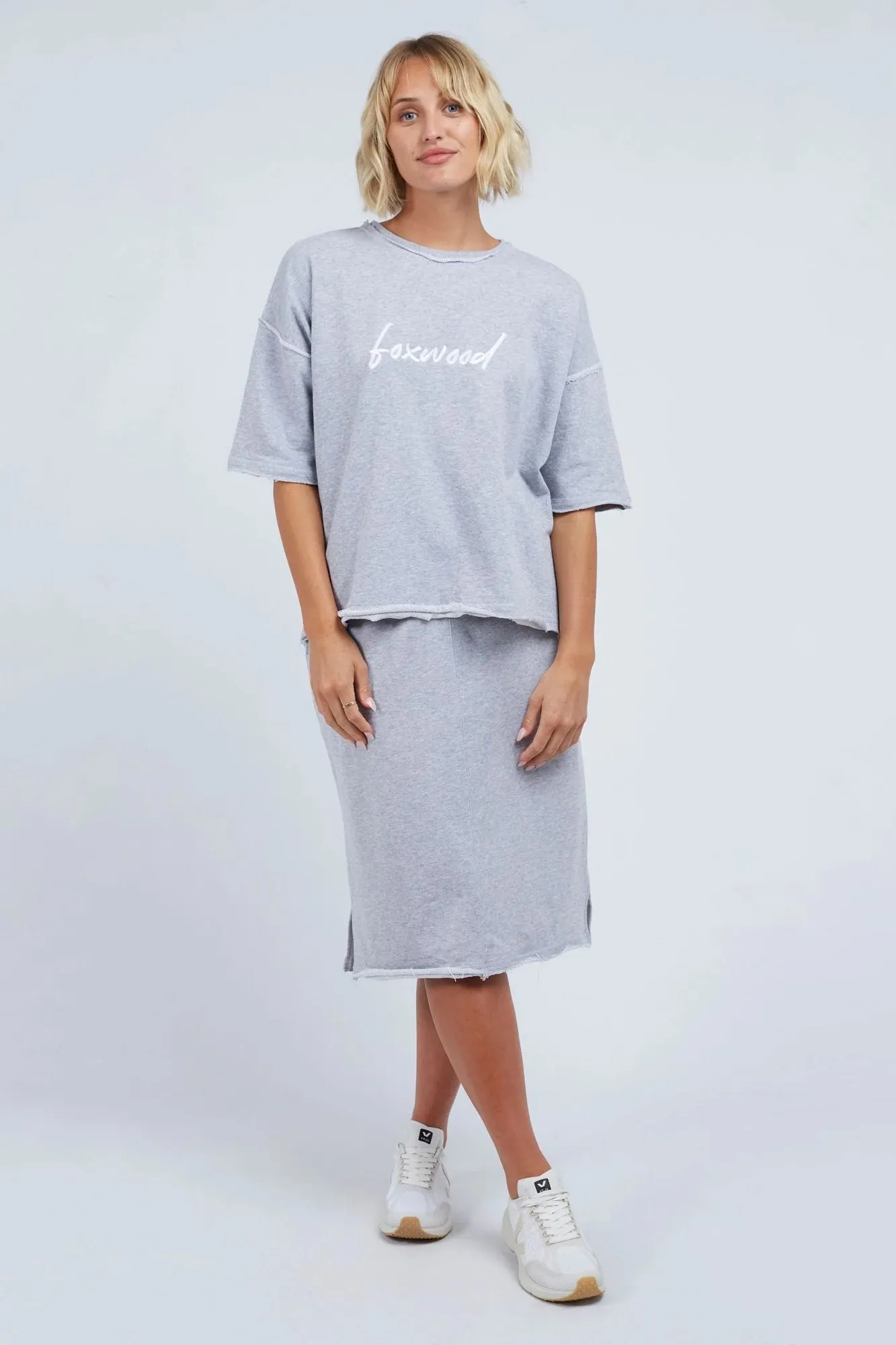 Staple Skirt in Marle Grey