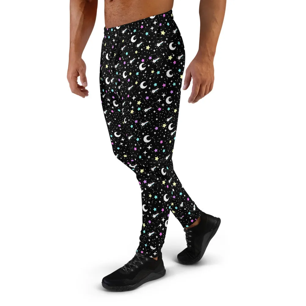 Starry Glitter Black Men's Joggers