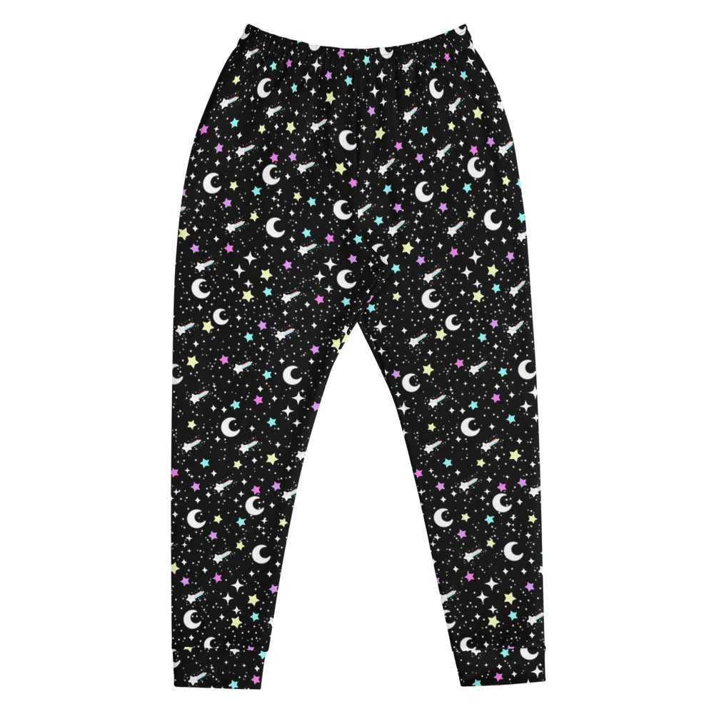 Starry Glitter Black Men's Joggers