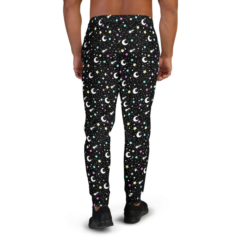 Starry Glitter Black Men's Joggers