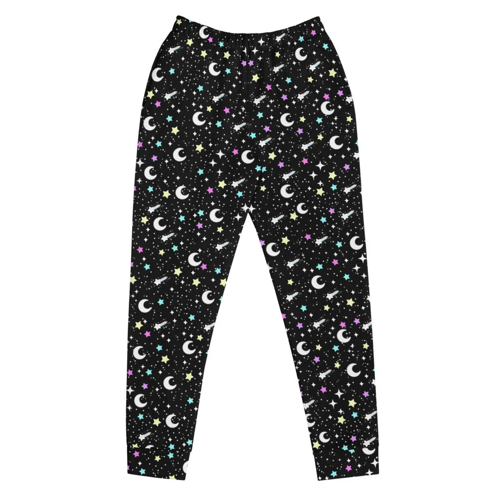 Starry Glitter Black Women's Joggers