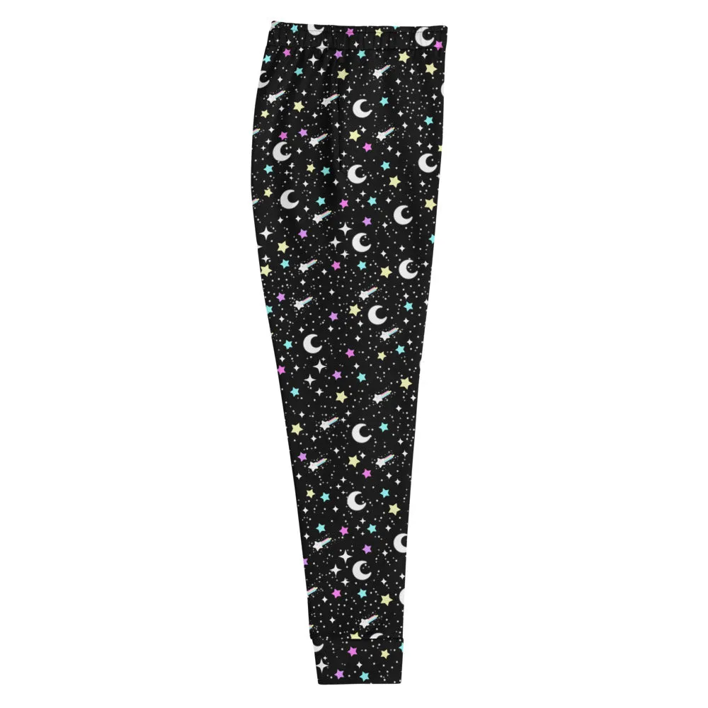 Starry Glitter Black Women's Joggers