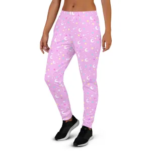 Starry Glitter Pink Women's Joggers