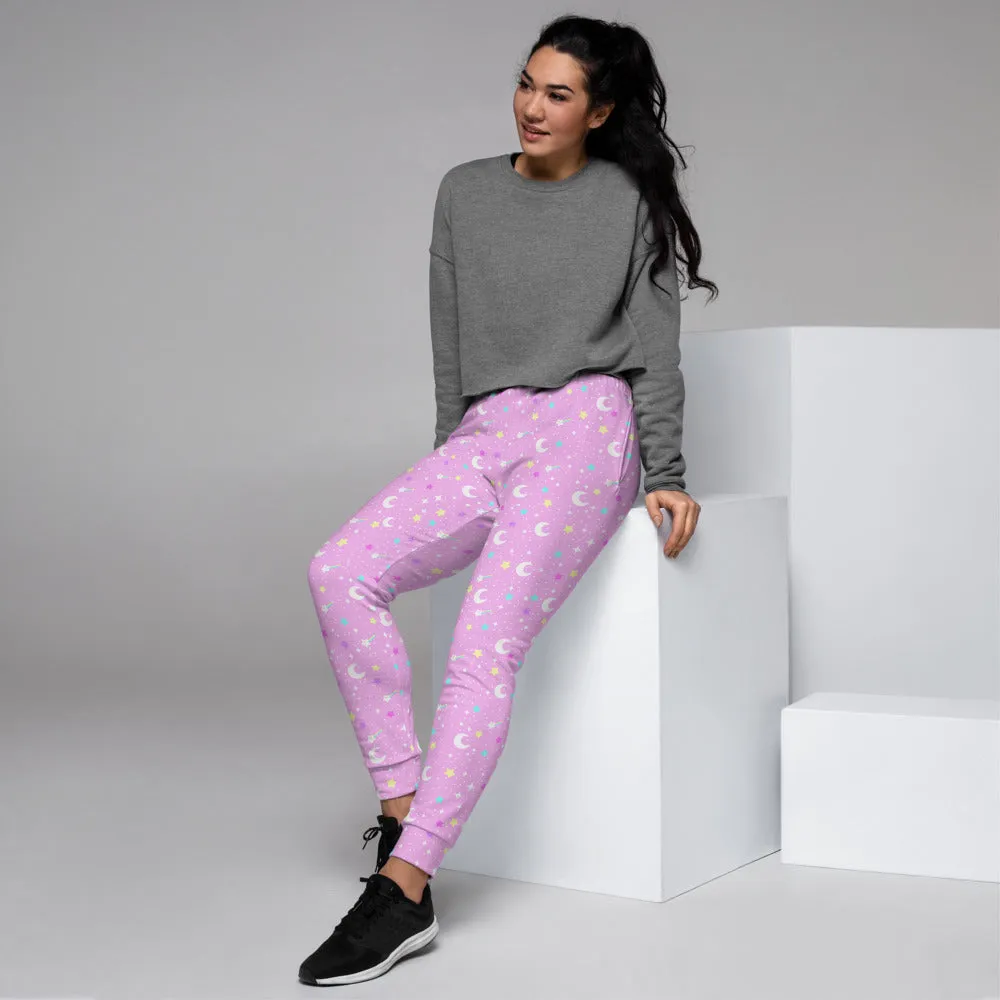 Starry Glitter Pink Women's Joggers