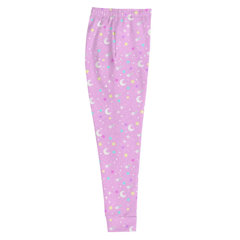 Starry Glitter Pink Women's Joggers