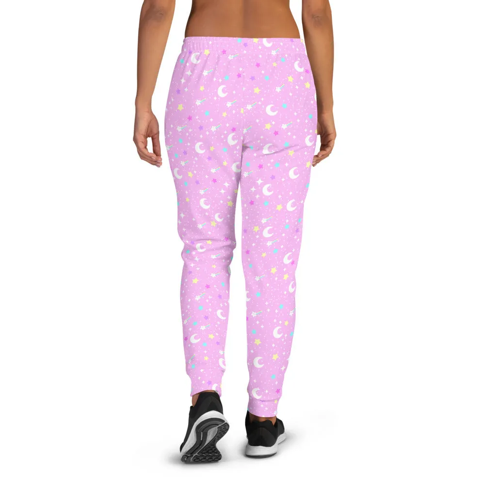 Starry Glitter Pink Women's Joggers