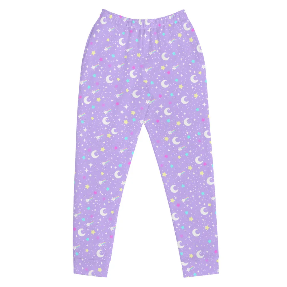 Starry Glitter Purple Women's Joggers