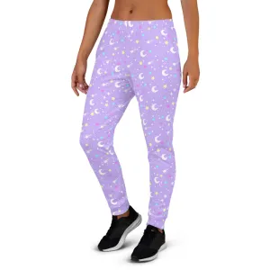 Starry Glitter Purple Women's Joggers