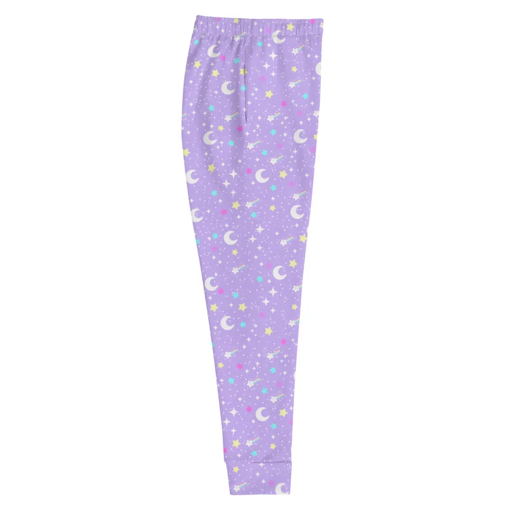 Starry Glitter Purple Women's Joggers