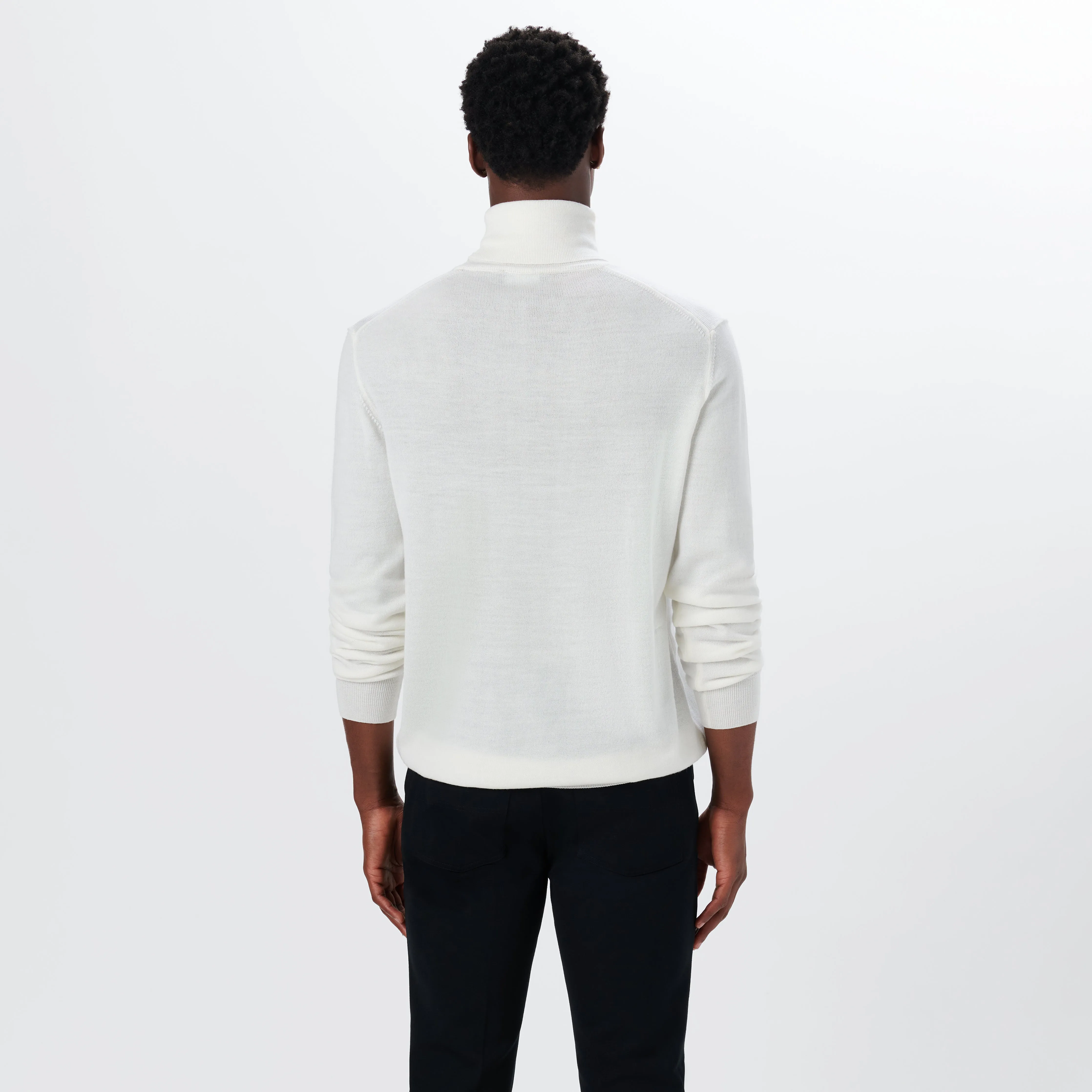 Super Merino Turtle Neck Solid Sweater