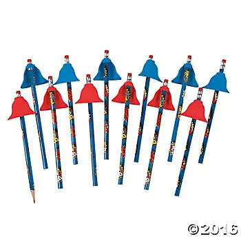 Superhero Pencils w/Capes | 6 ct