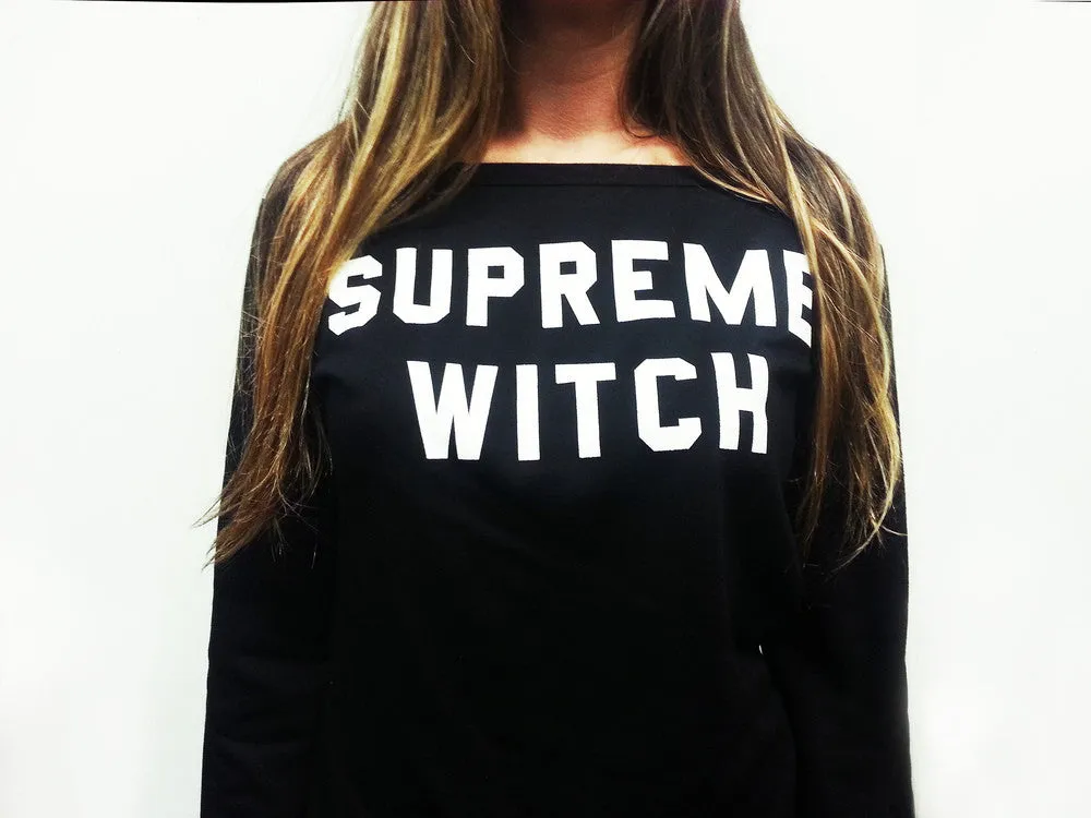 SUPREME WITCH OFF THE SHOULDER SWEATSHIRT