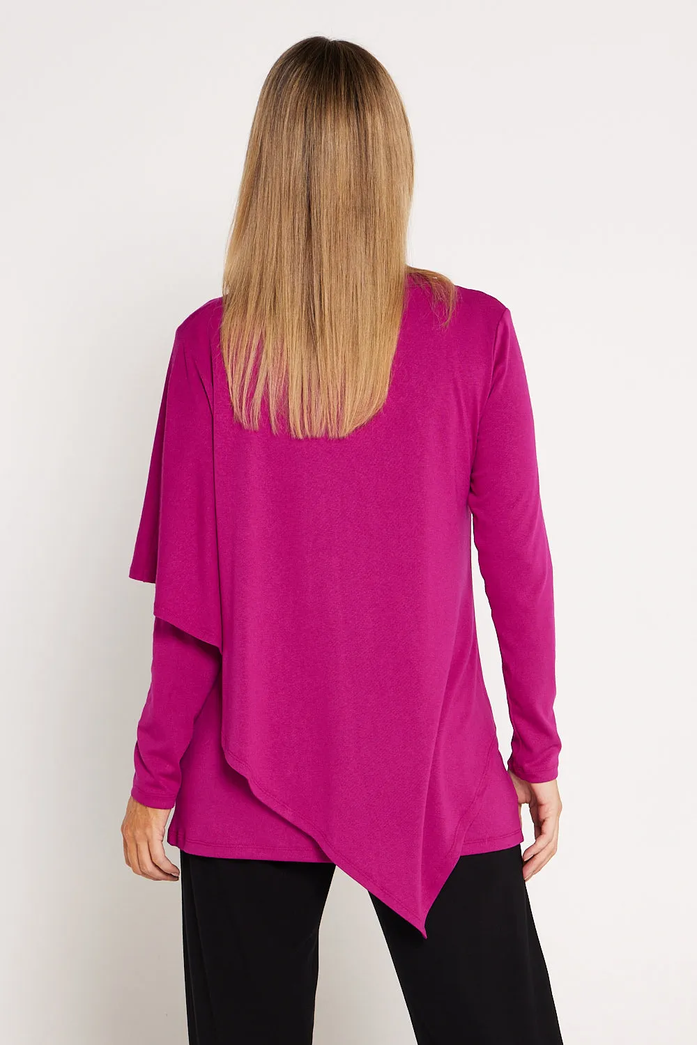 Tahiya Cape Top - Magenta