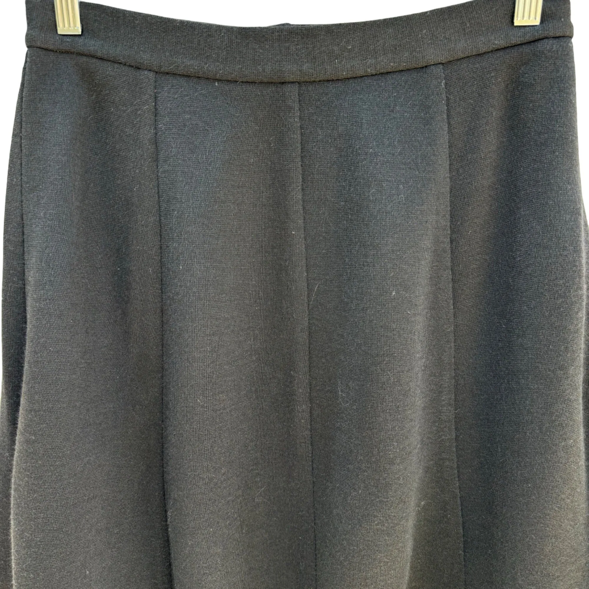 Tami Original San Francisco Vintage Women's Black A Line Wool Panel Flare Skirt