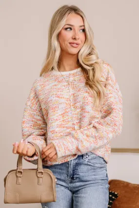 Technicolor Oversized Cropped Sweater