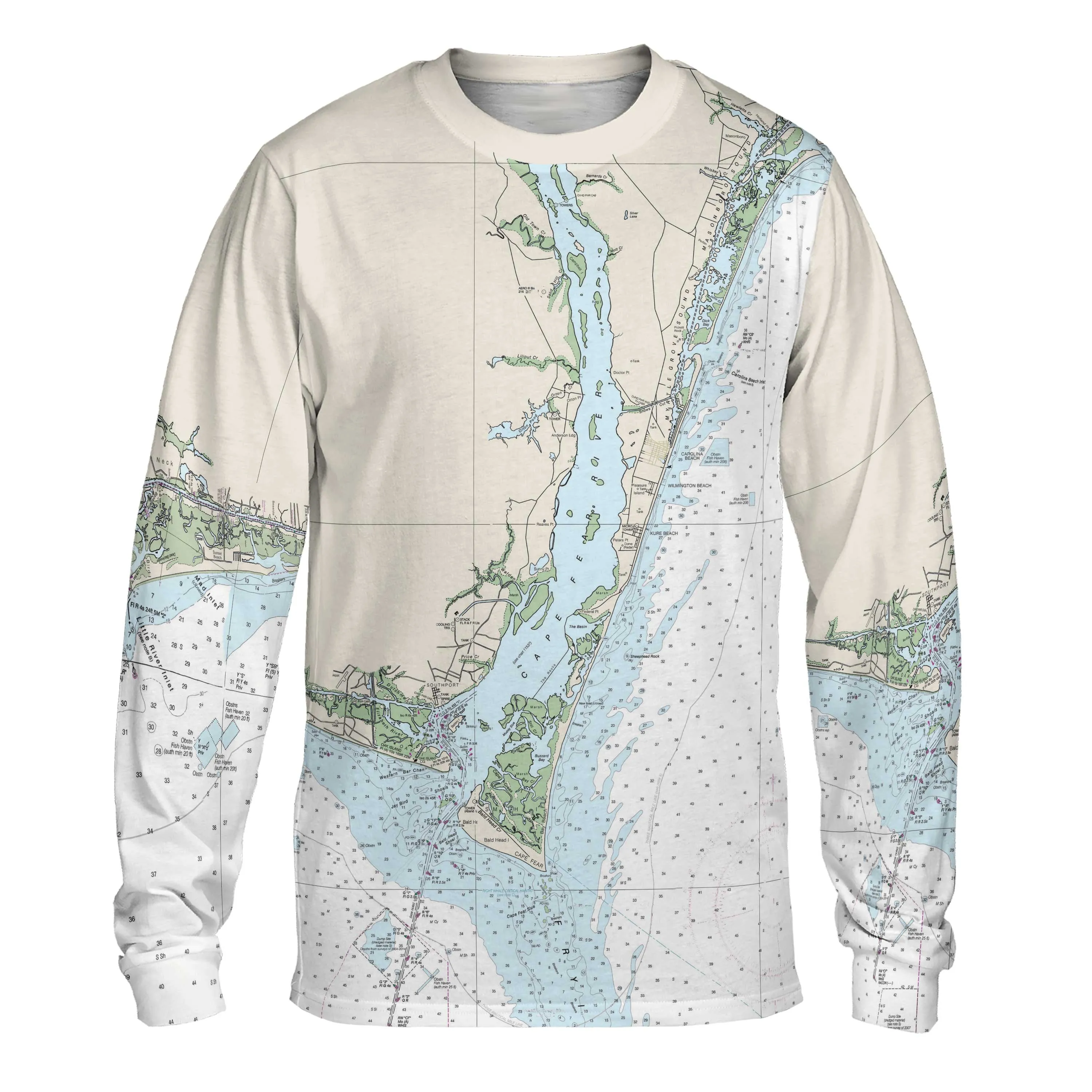 The Cape Fear to Little RIver Long Sleeve Crewneck Tee