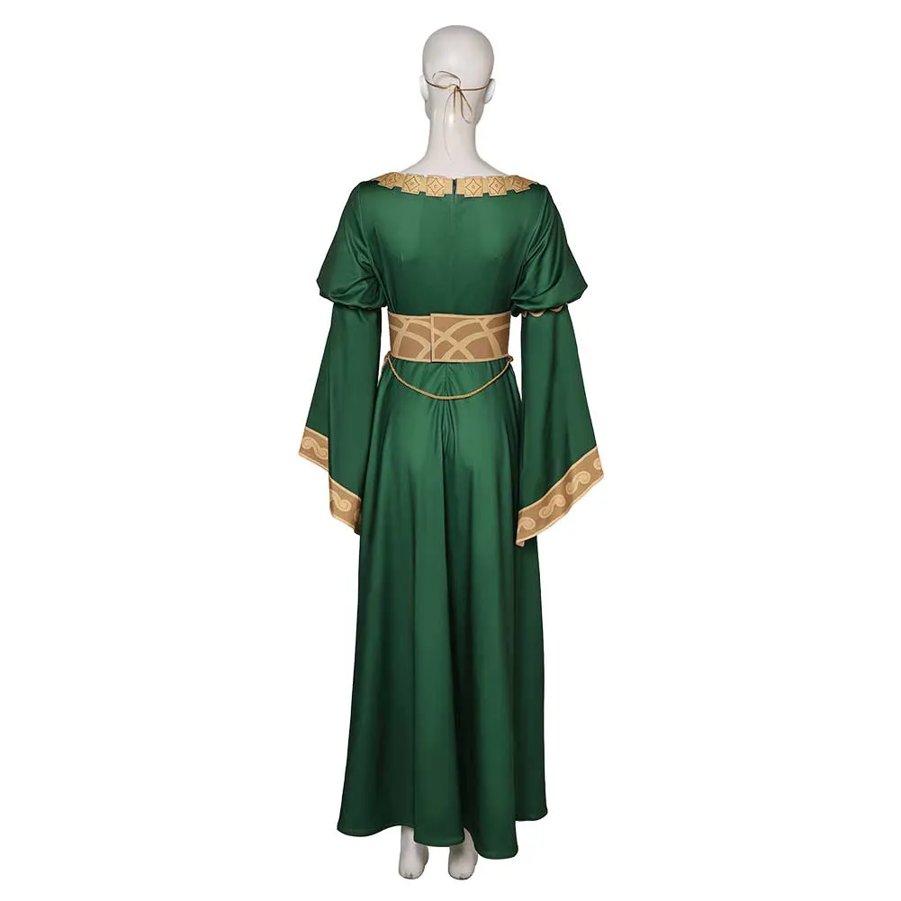 The Lord Of The Rings The War Of The Rohirrim (2024) Hera Women Green Dress Cosplay Costume