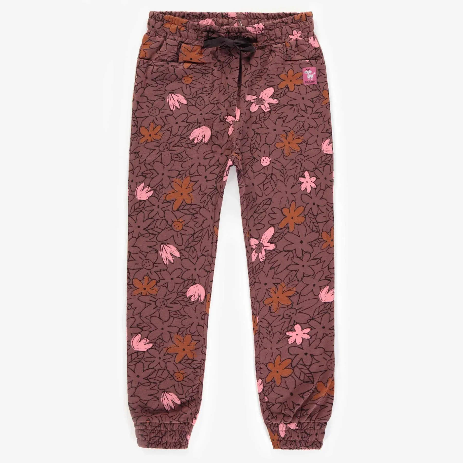 The Lule Floral Joggers - Brown - KIDS