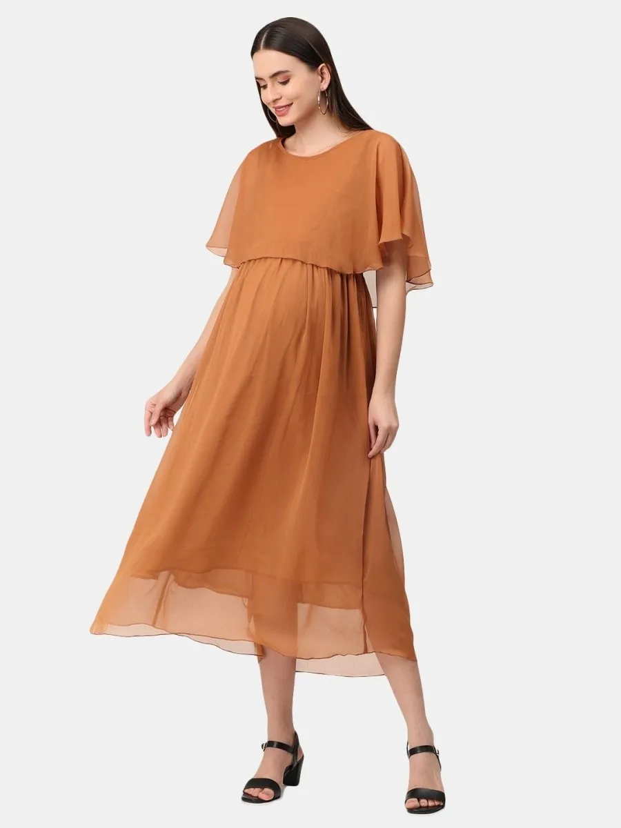 Toffee Coffee Maternity and Nursing Dress