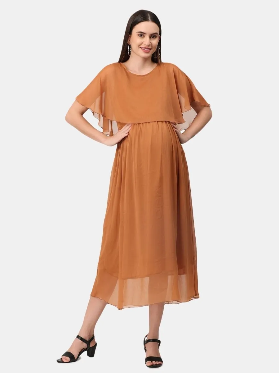 Toffee Coffee Maternity and Nursing Dress