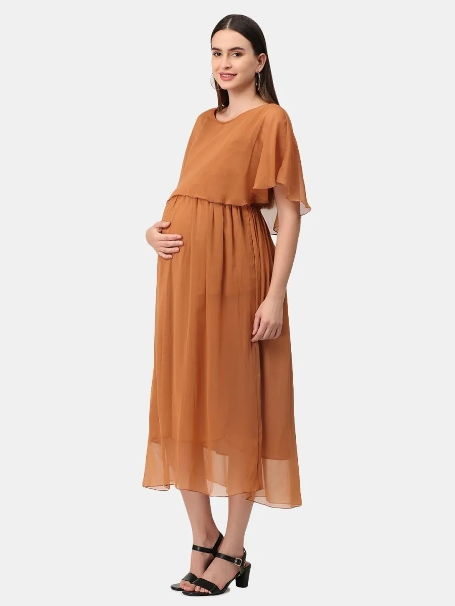 Toffee Coffee Maternity and Nursing Dress