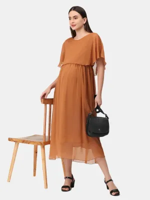 Toffee Coffee Maternity and Nursing Dress