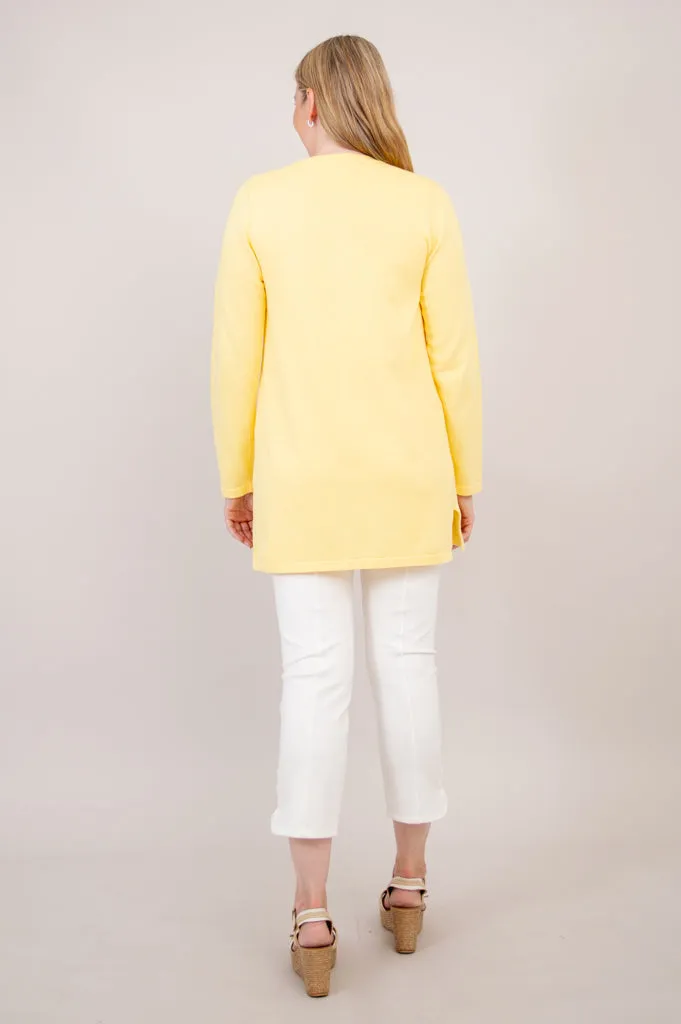 Tommy Cardigan, Yellow, Cotton