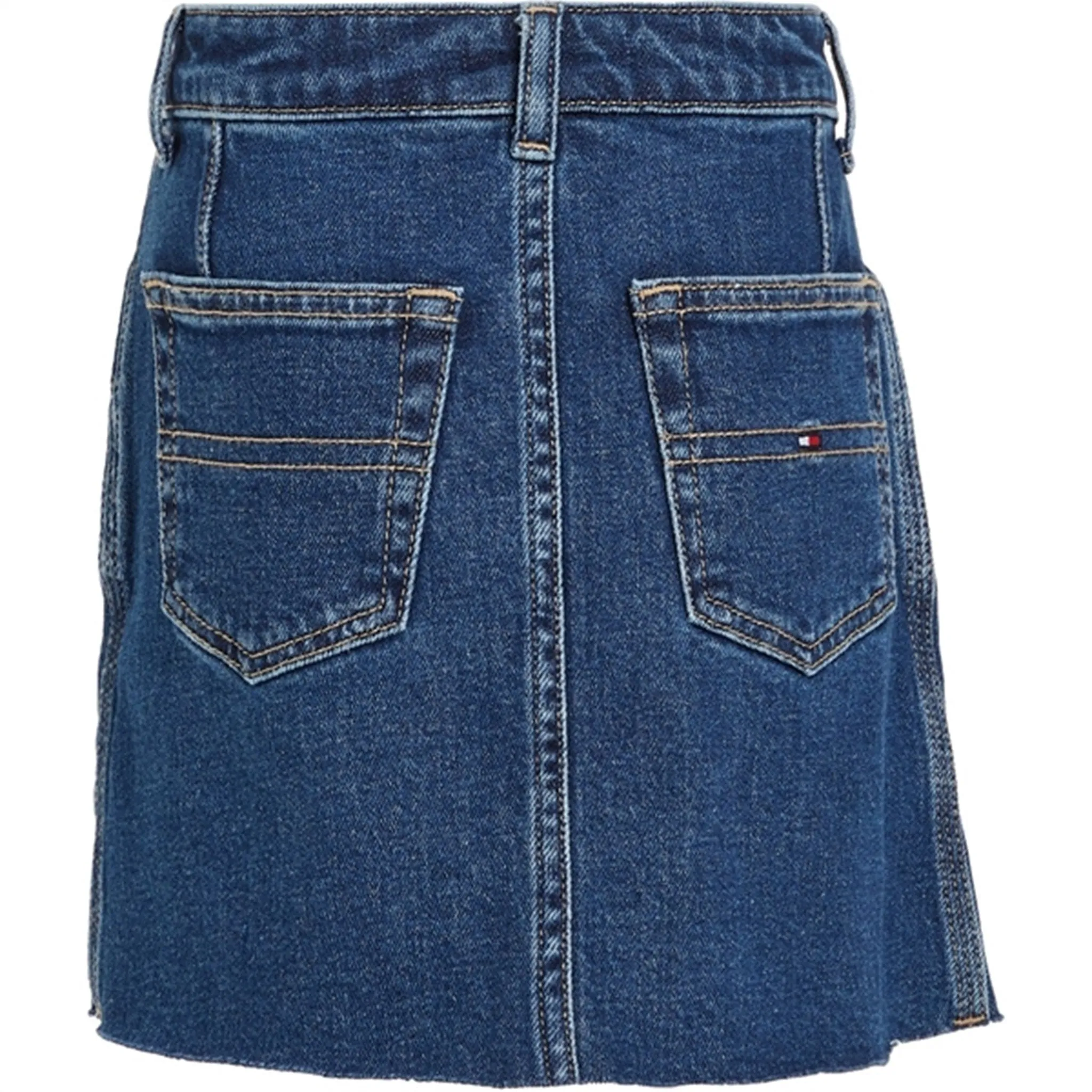 Tommy Hilfiger Denim Button Through Skirt Midblueclean