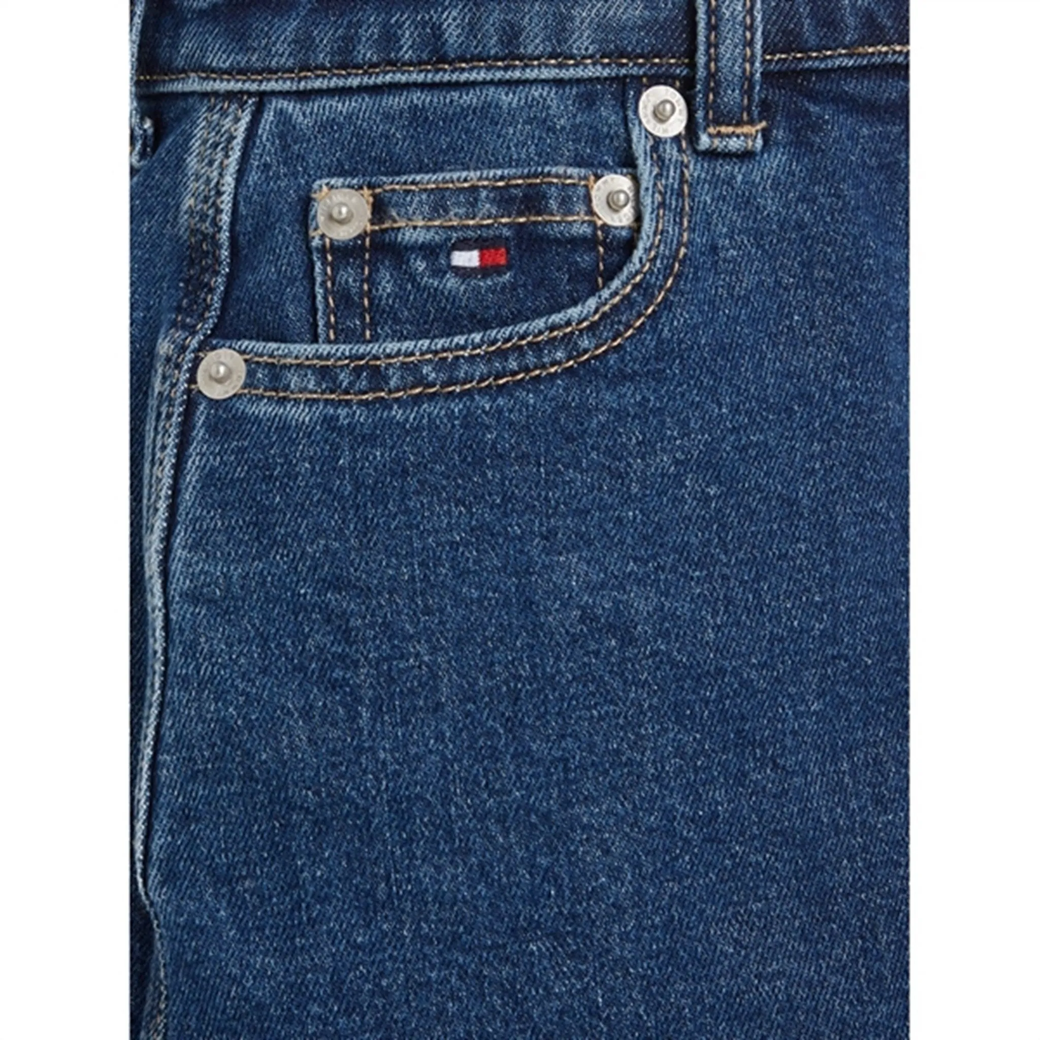 Tommy Hilfiger Denim Button Through Skirt Midblueclean