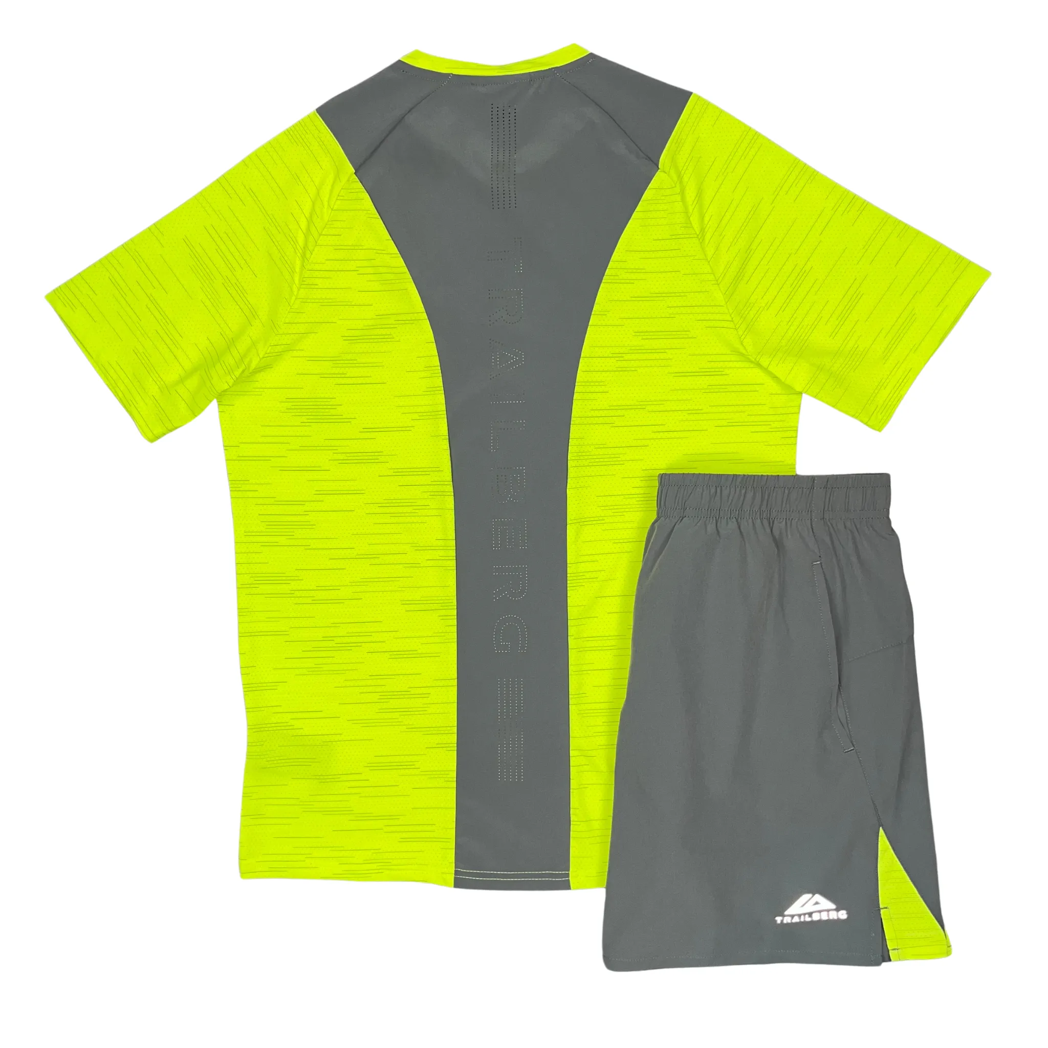 Trailberg Element 2.0 T-Shirt / Shorts Set - Neon Yellow / Grey