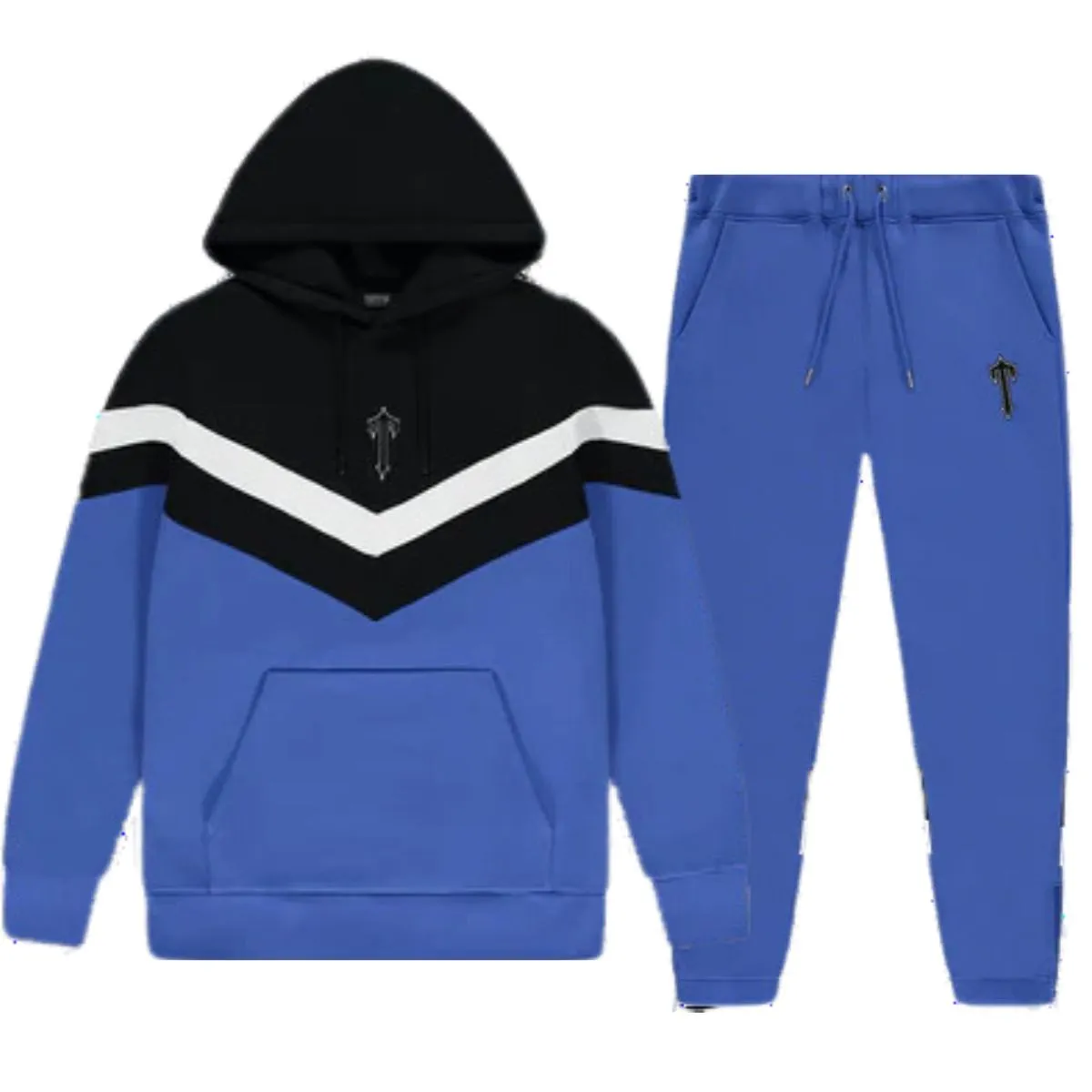 Trapstar V Stripe Hoodie Tracksuit Blue