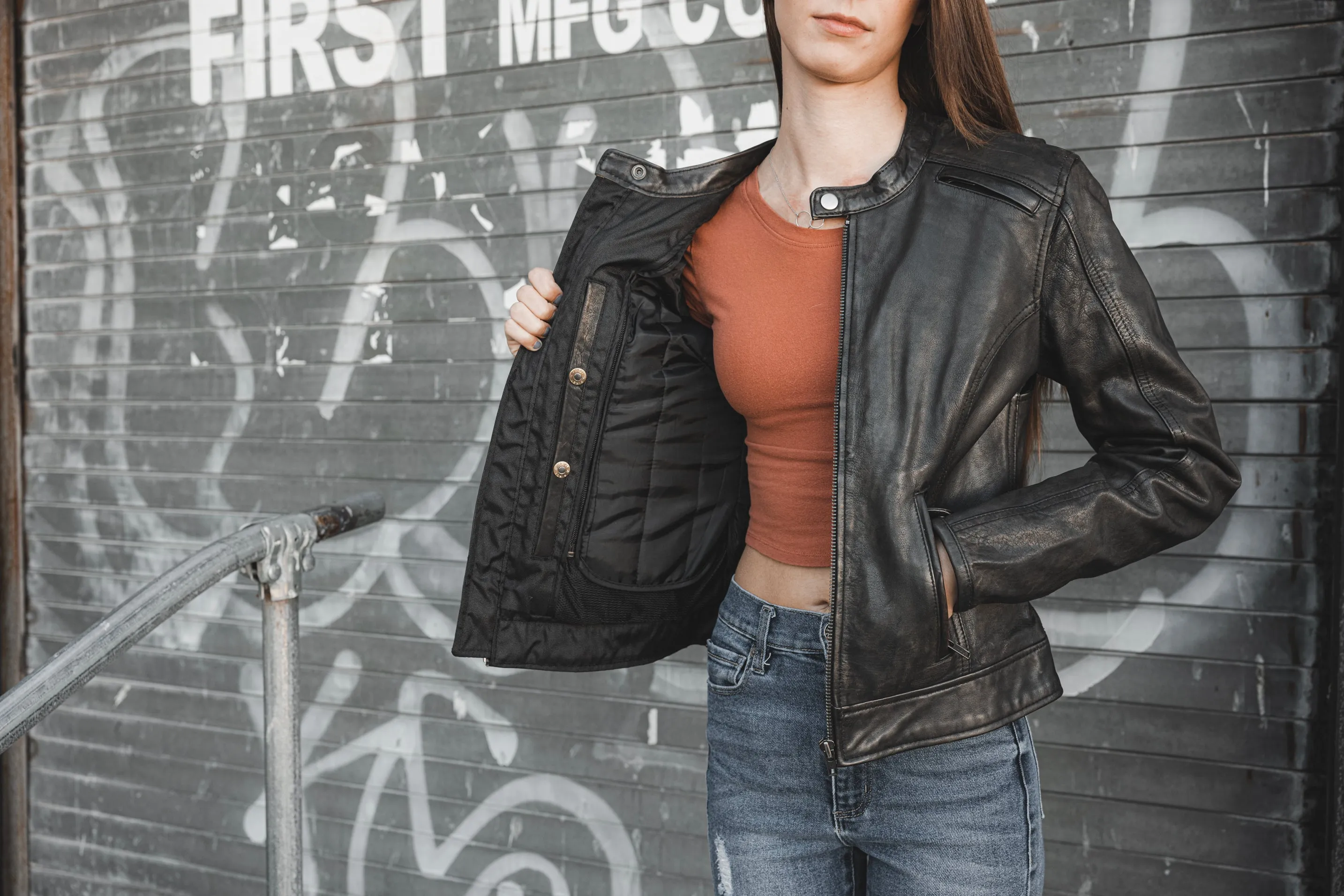 Trickster Womens Motorcycle Leather Jacket