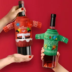 Uncle Bob's Light-Up Wine & Bottle Sweater