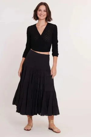 Velma Tiered Skirt - Black