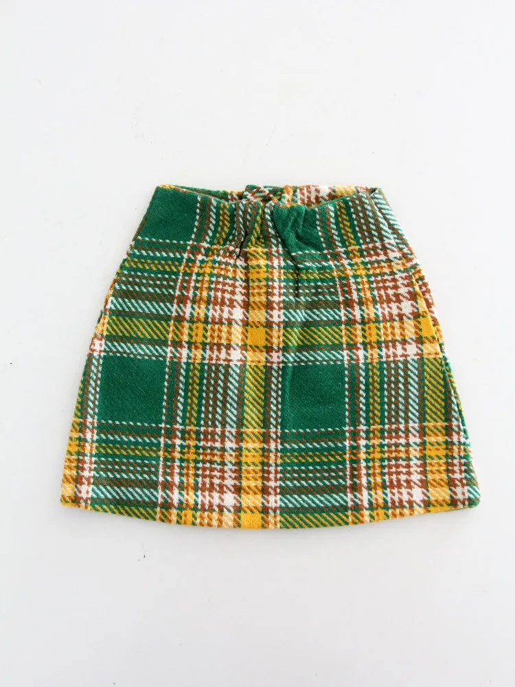 vintage 1960's girl's plaid skirt