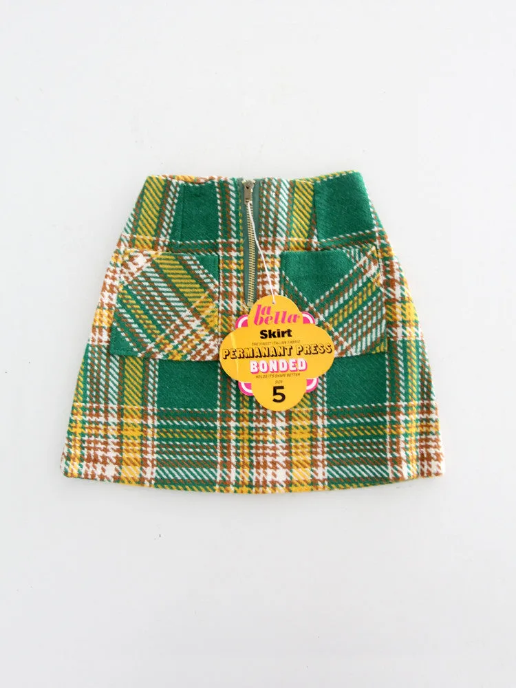 vintage 1960's girl's plaid skirt