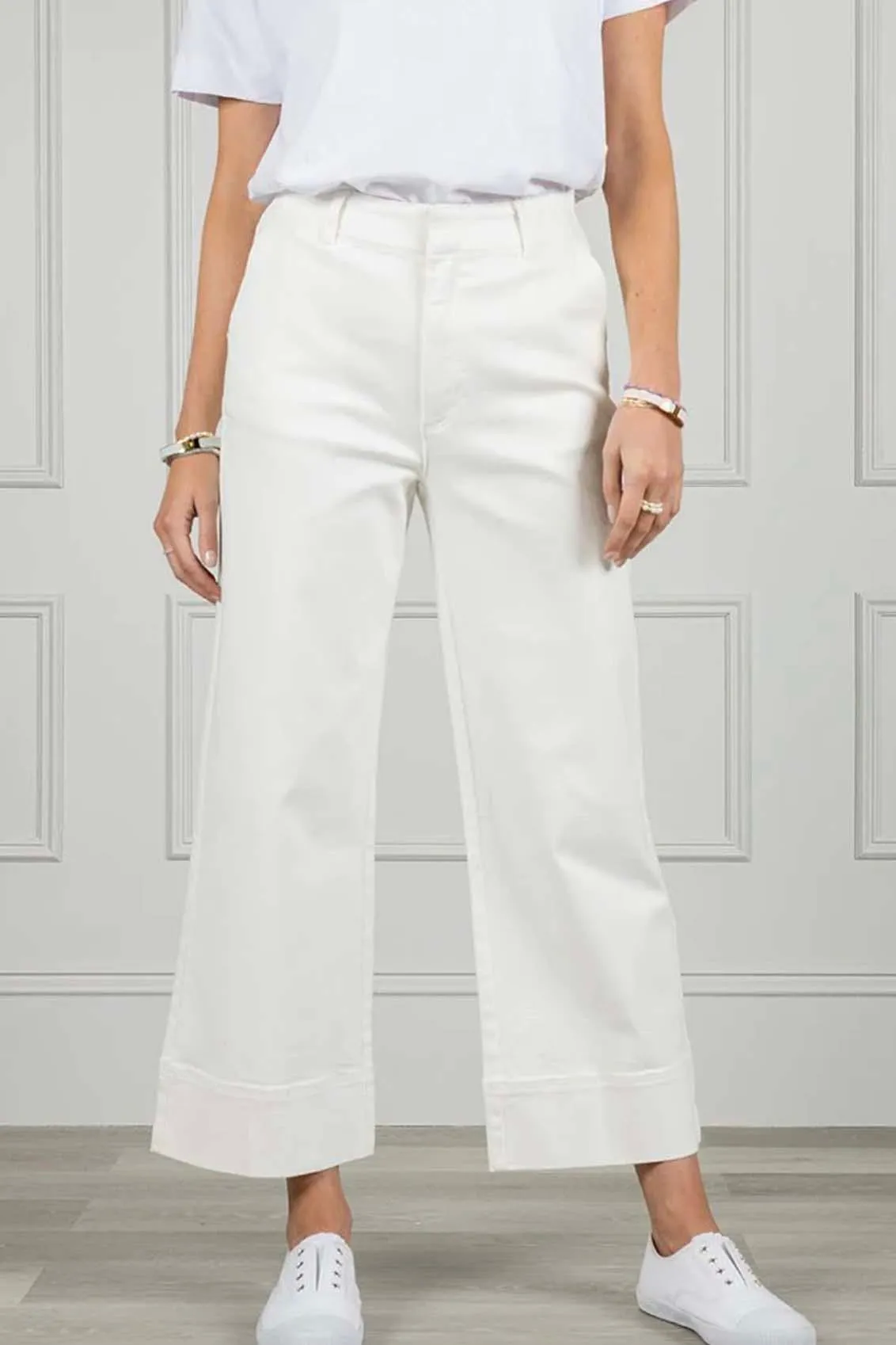 Wanda Denim Pant | White