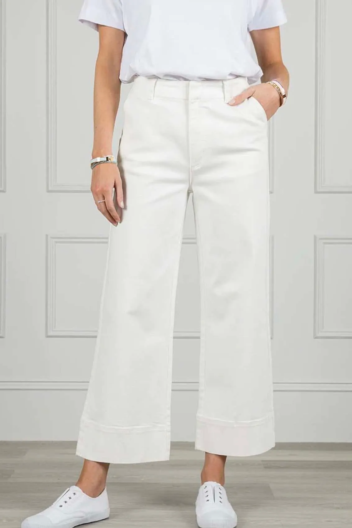 Wanda Denim Pant | White