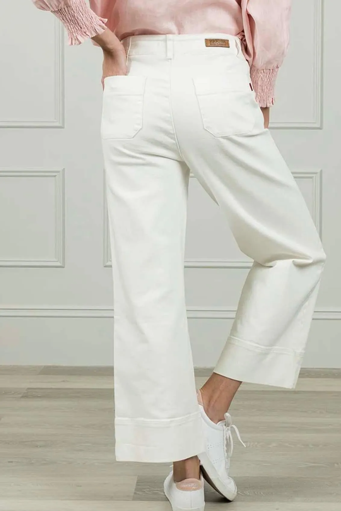 Wanda Denim Pant | White