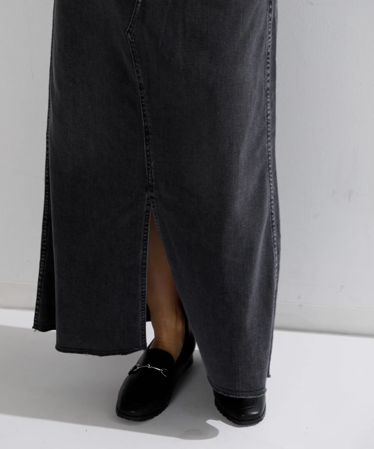 【WOMEN】Healthy denim Pear Maxi SKIRT マキシスカート