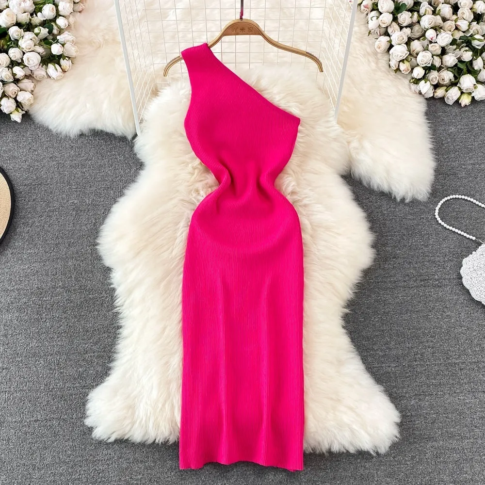 Women's Fashion Slim Fit Hip Knitwear Dress