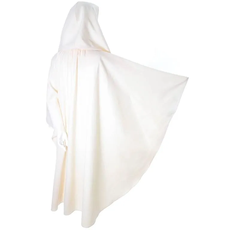 Yeohlee Winter White Wool Hooded Cape Cloak One Size As New