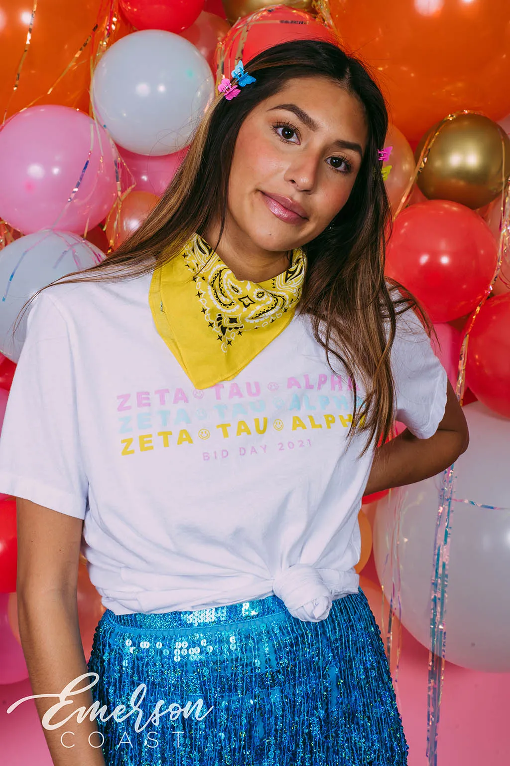 Zeta Tau Alpha Smiley Bid Day Tee