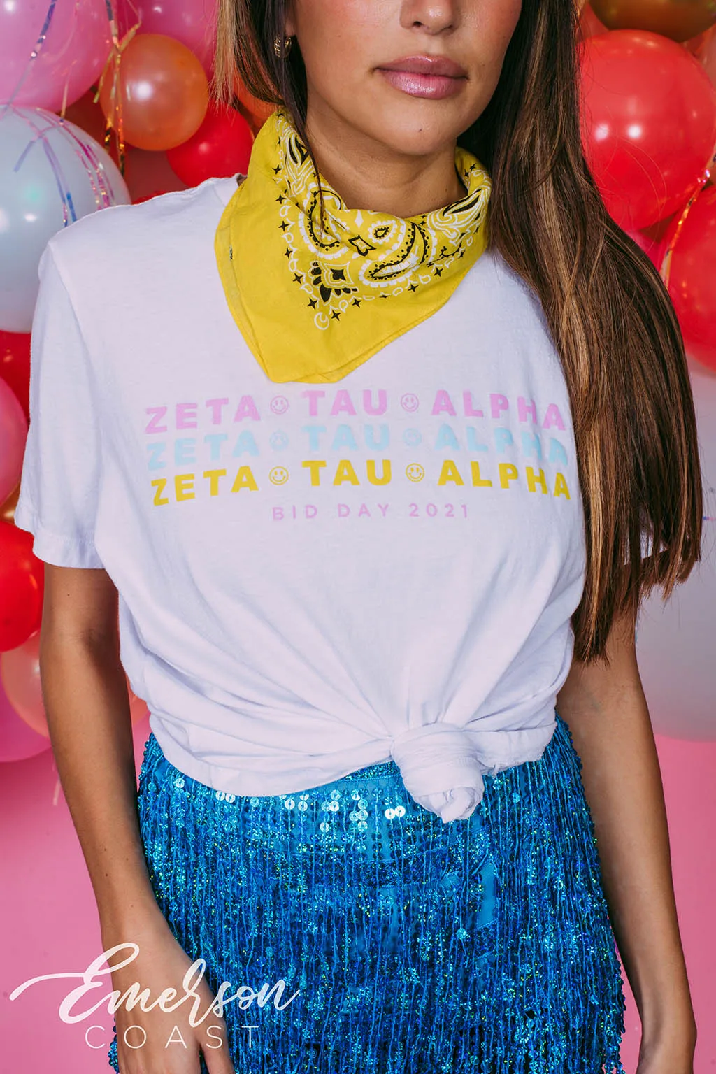 Zeta Tau Alpha Smiley Bid Day Tee