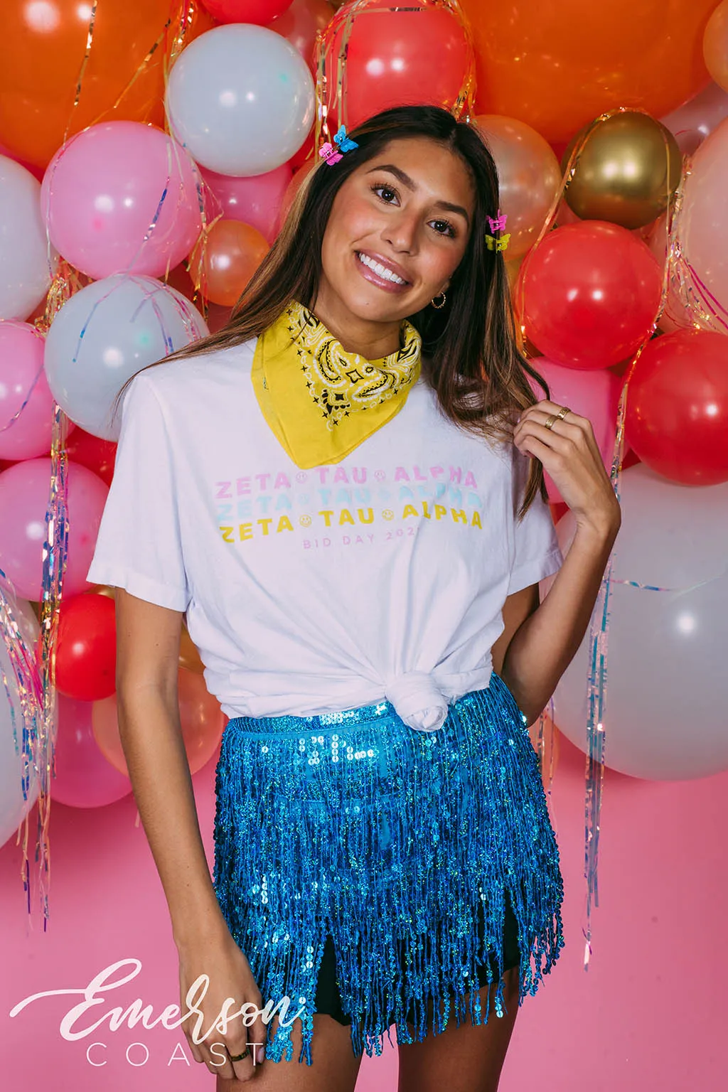 Zeta Tau Alpha Smiley Bid Day Tee